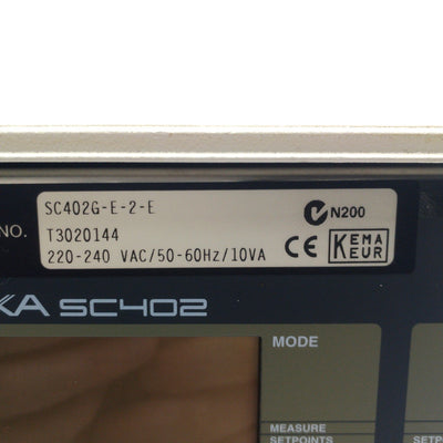 Used Yokogawa SC402G-E-2-E Conductivity Converter 0æS/cm-200mSxC 0-20 mA DC 240VAC