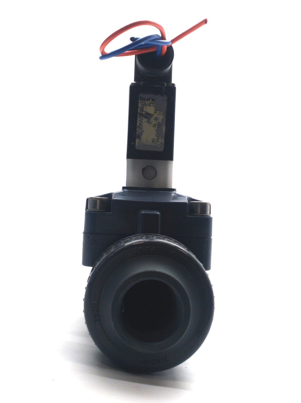 Used Burkert 455566 Solenoid Diaphragm Valve, 2-Way, NC/NO, 7-87PSI, 1"NPT , 24VDC