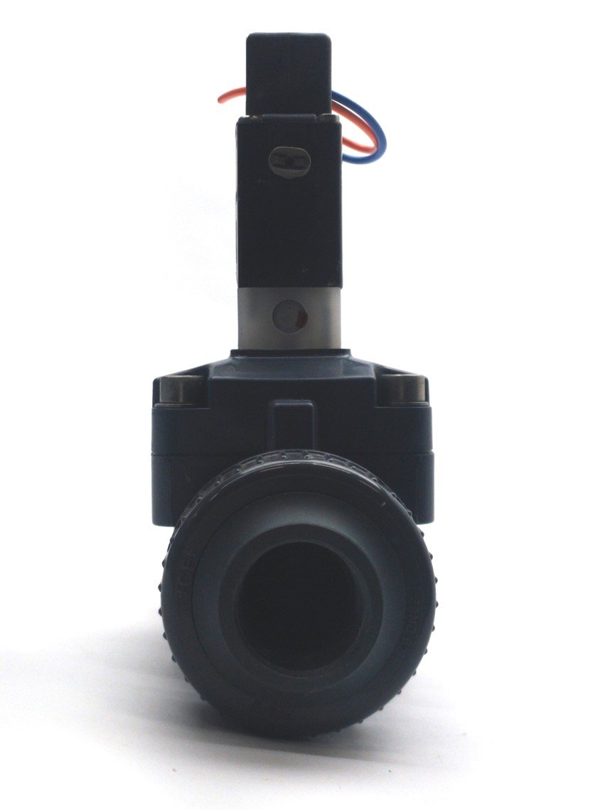 Used Burkert 455566 Solenoid Diaphragm Valve, 2-Way, NC/NO, 7-87PSI, 1"NPT , 24VDC
