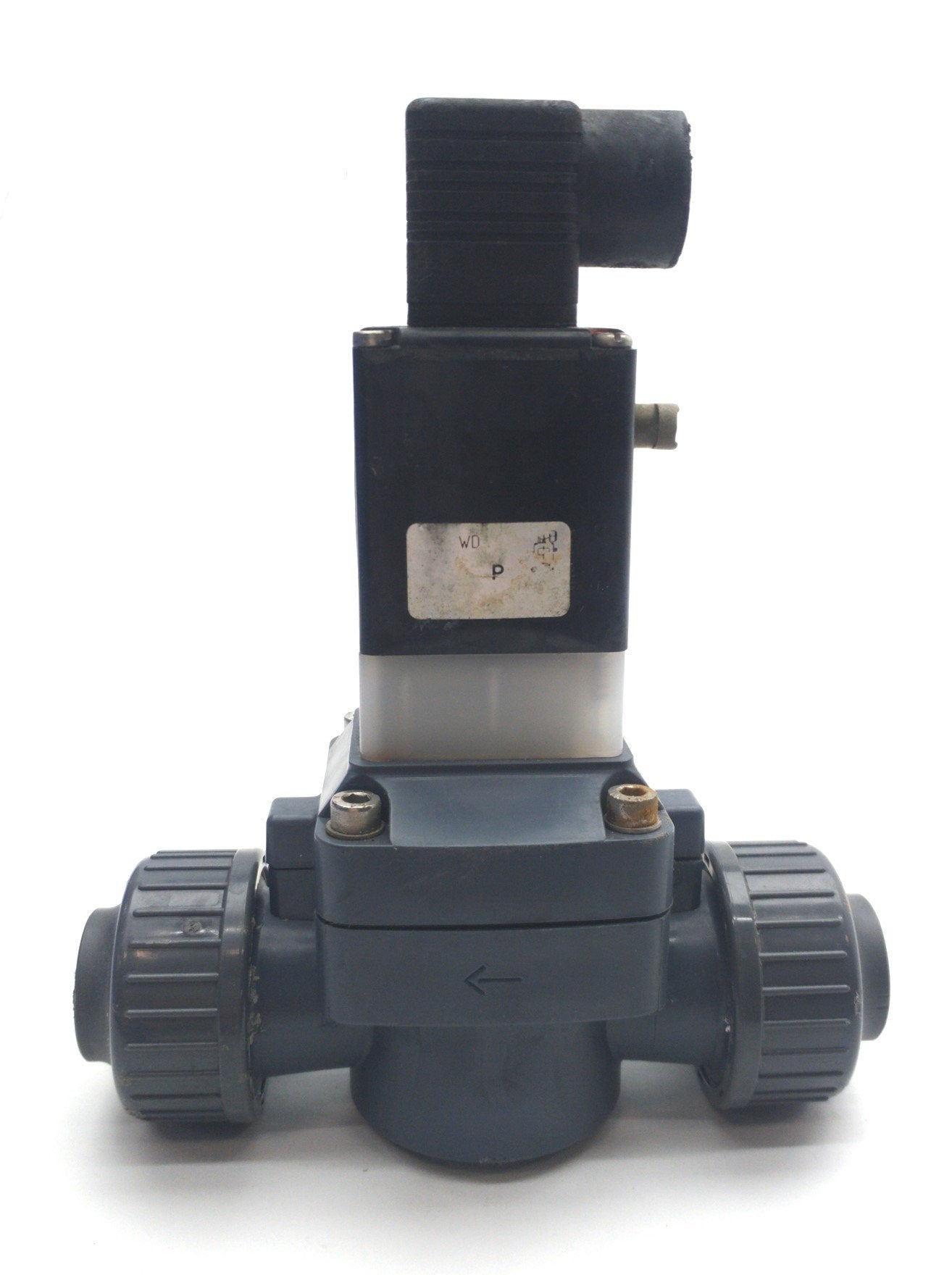 Used Burkert 454573 Solenoid Diaphragm Valve, 2-Way, NC/NO, 7-87PSI, 1/2"NPT, 24VDC
