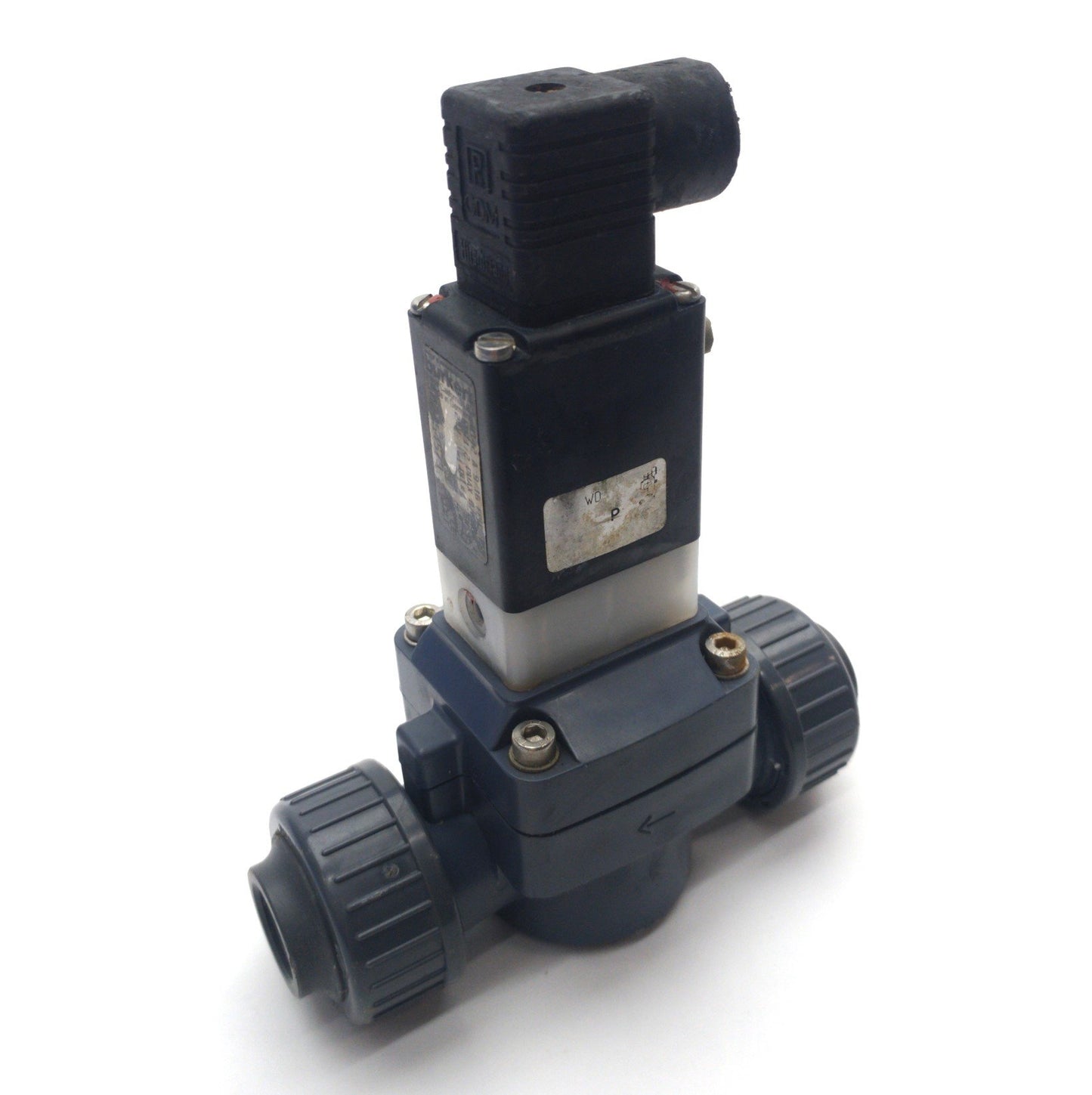 Used Burkert 454573 Solenoid Diaphragm Valve, 2-Way, NC/NO, 7-87PSI, 1/2"NPT, 24VDC
