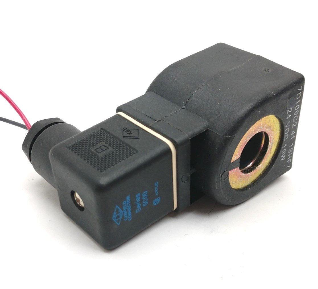 Used Parker 7321KBN2RN00N0D1D1C2 Skinner Solenoid Coil, Voltage: 24VDC, Two-Way