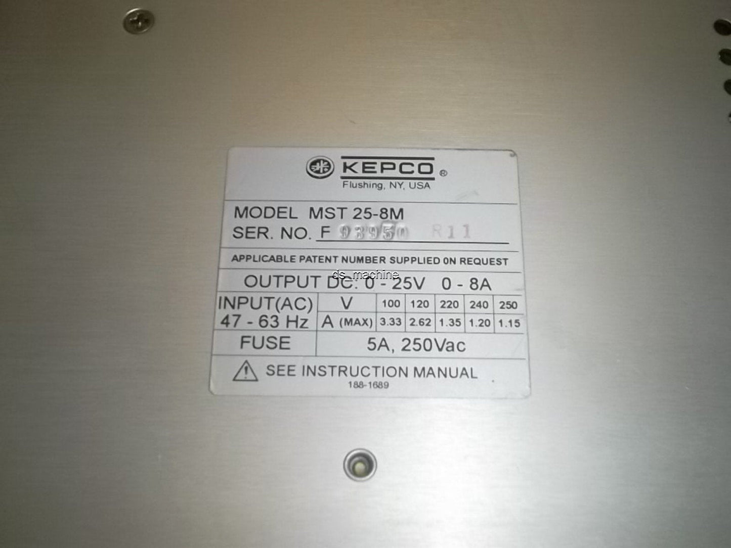 Used Kepco MST 25-8M Programmable Power Supply Module 100-230VAC to 25VDC @ 8A