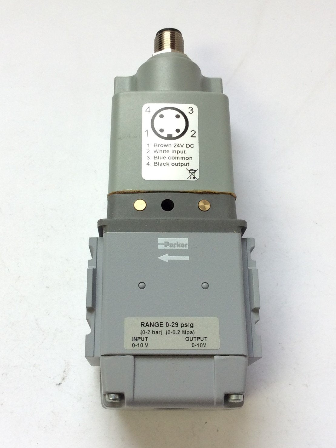 New Parker P31PA92AZ2VP1A Pneumatic Proportional Regulator 1/4 NPT, 0-29 PSIG, 24VDC