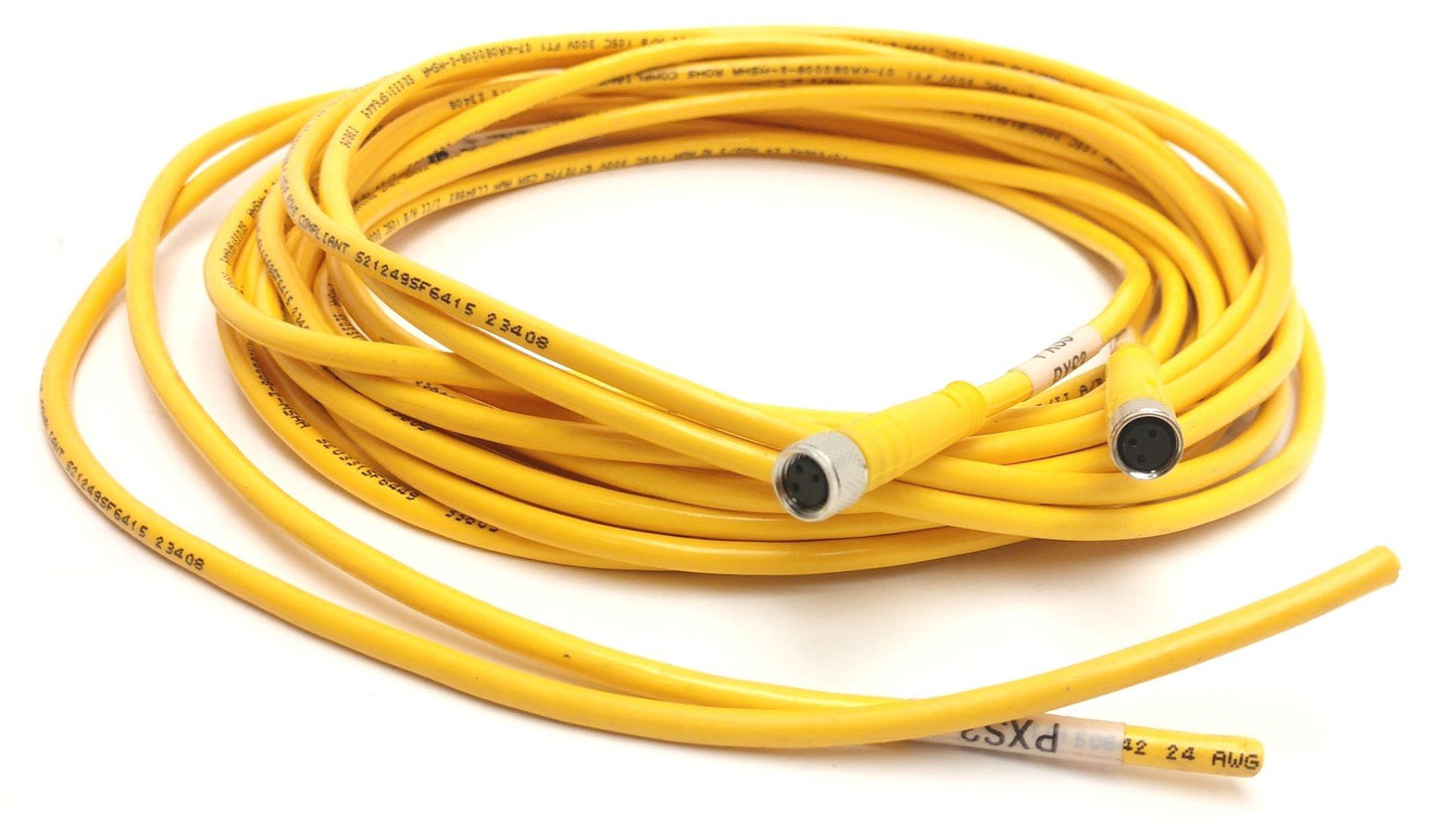 Used Lot of 2 Turck U2515-22 Cable, 14' long, 3 Conductor, M8 Female Connector