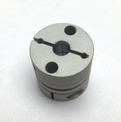 Used Lot of 2 Shaft Coupling, Inside Dia 5mm to 5mm, Outside Dia 19mm, Length 19.7mm
