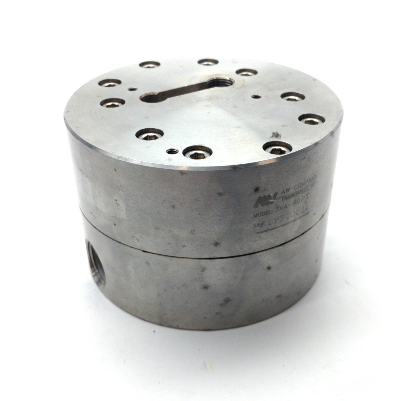 Used AW Lake JVA-60PT Positive Displacement Spur Gear Flow Meter, 1/2"NPT, Stainless