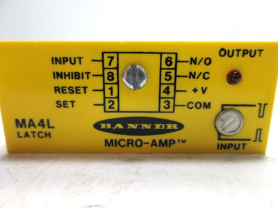Used Banner MA4L Micro Amp Logic Module, Supply Voltage: 10-30VDC at less than 20mA