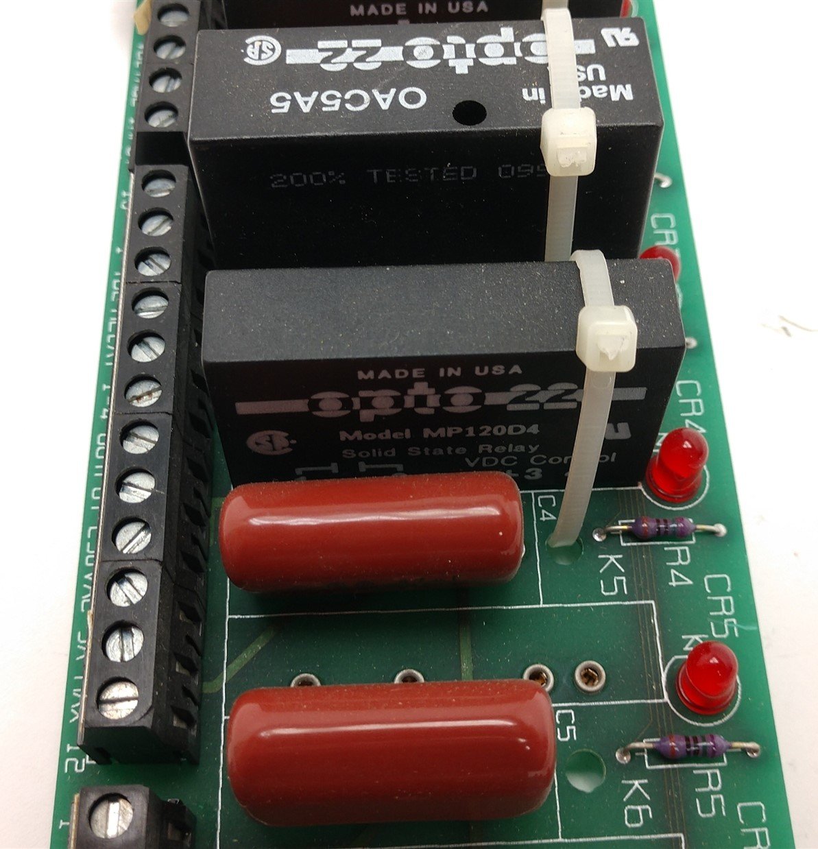 Used Thermotron 799424 2243 8 Event Relay Board, With 4 Relays, 2x OAC5A5, 2x MP120D4