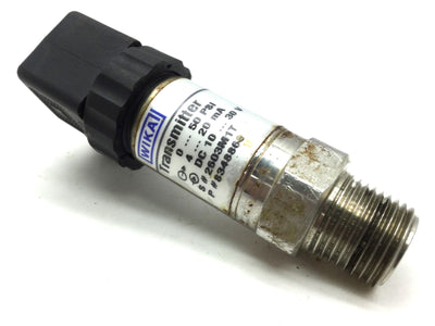 Used Wika 8348868 Pressure Transmitter Series 0-50PSI 10-30VDC, Signal 4-20mA S-10