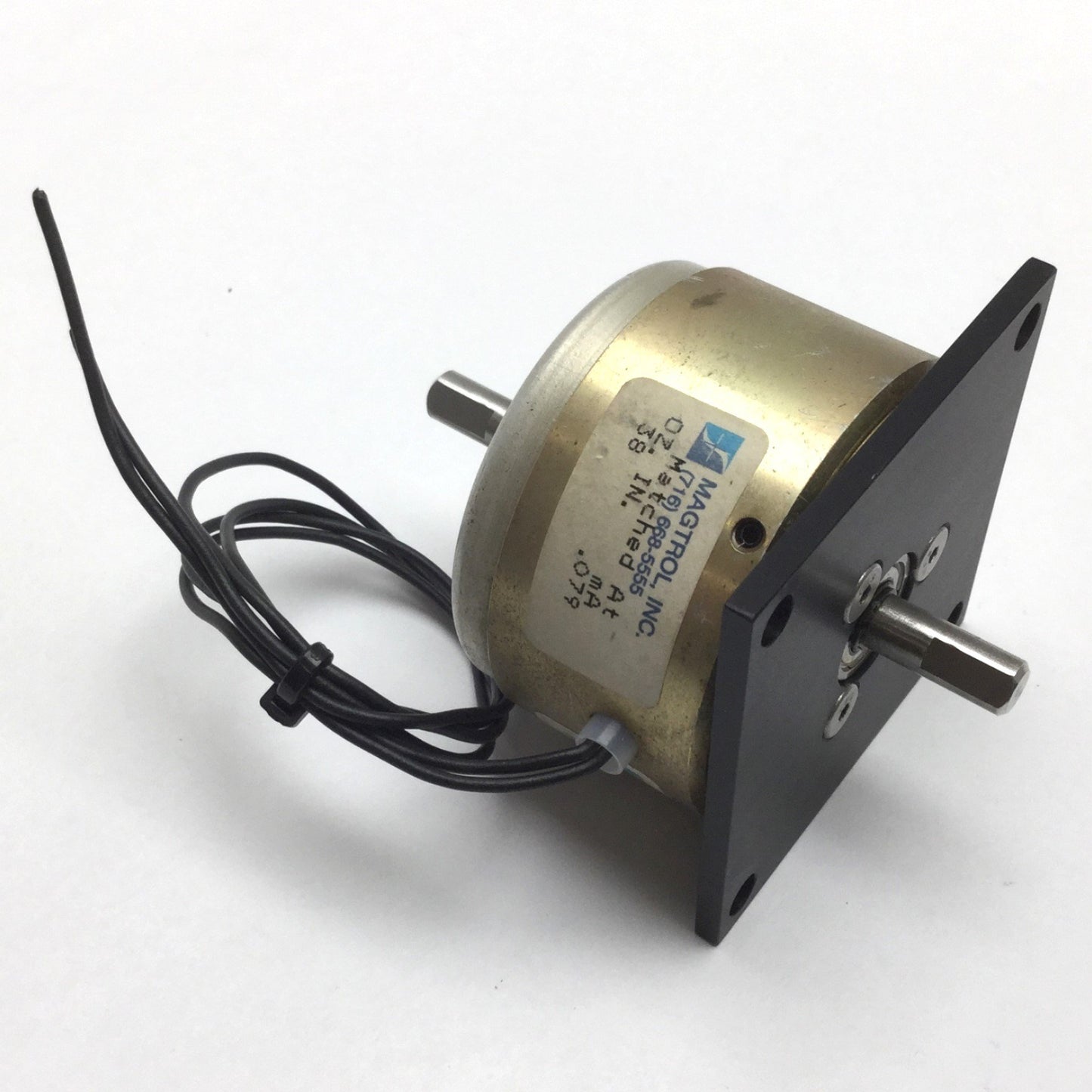 Used Magtrol MHB-38-1 Matched Hysteresis Brake, Voltage: 83VDC, Shaft: 0.25"