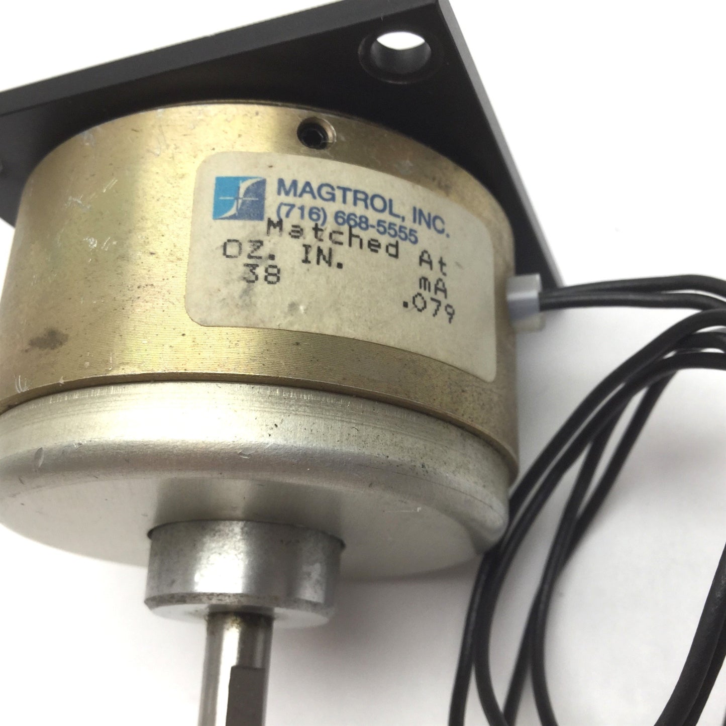 Used Magtrol MHB-38-1 Matched Hysteresis Brake, Voltage: 83VDC, Shaft: 0.25"