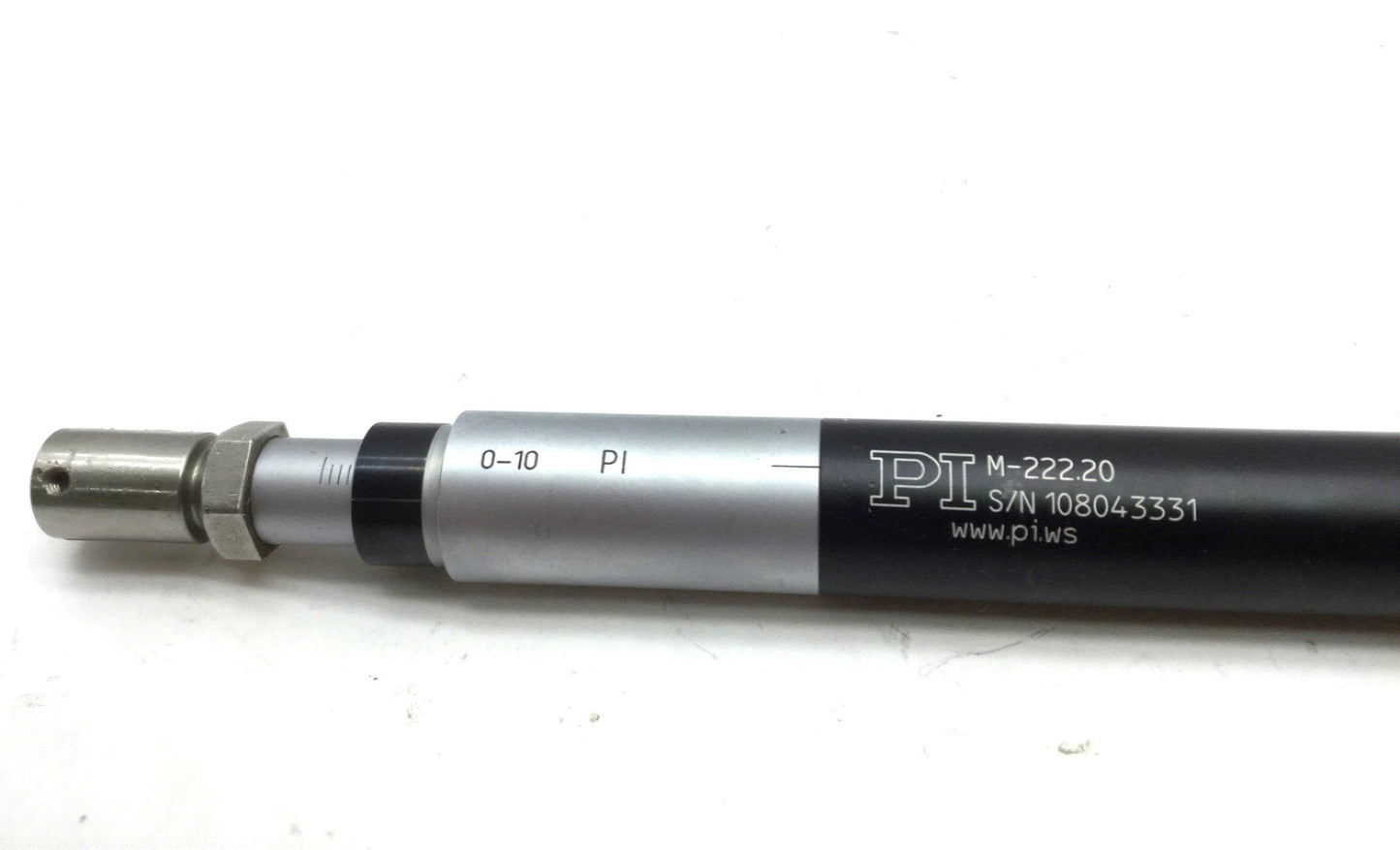 Used PI M-222.20 High Resolution DC-Mike Actuator Linear Micrometer 10mm Res: 0.059æm