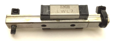 Used IKO LWL7 Linear Rail 2" (53mm) Length W/One Carriage Bearing Block, 23mm x 17 mm