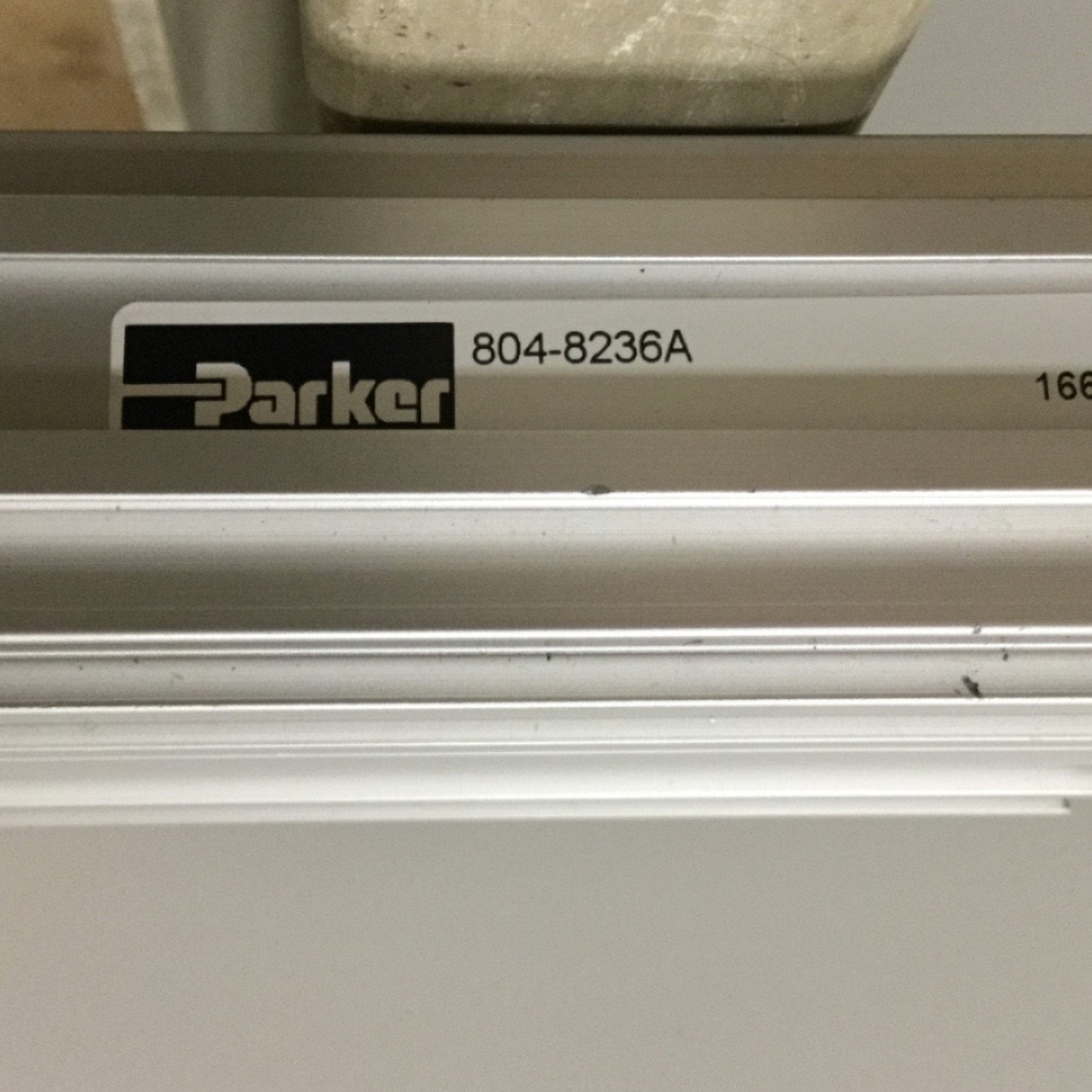 Used Parker Ball Screw Slide 650mm Travel Stage: 156x68mm Input: 16mm w/Adapter Plate