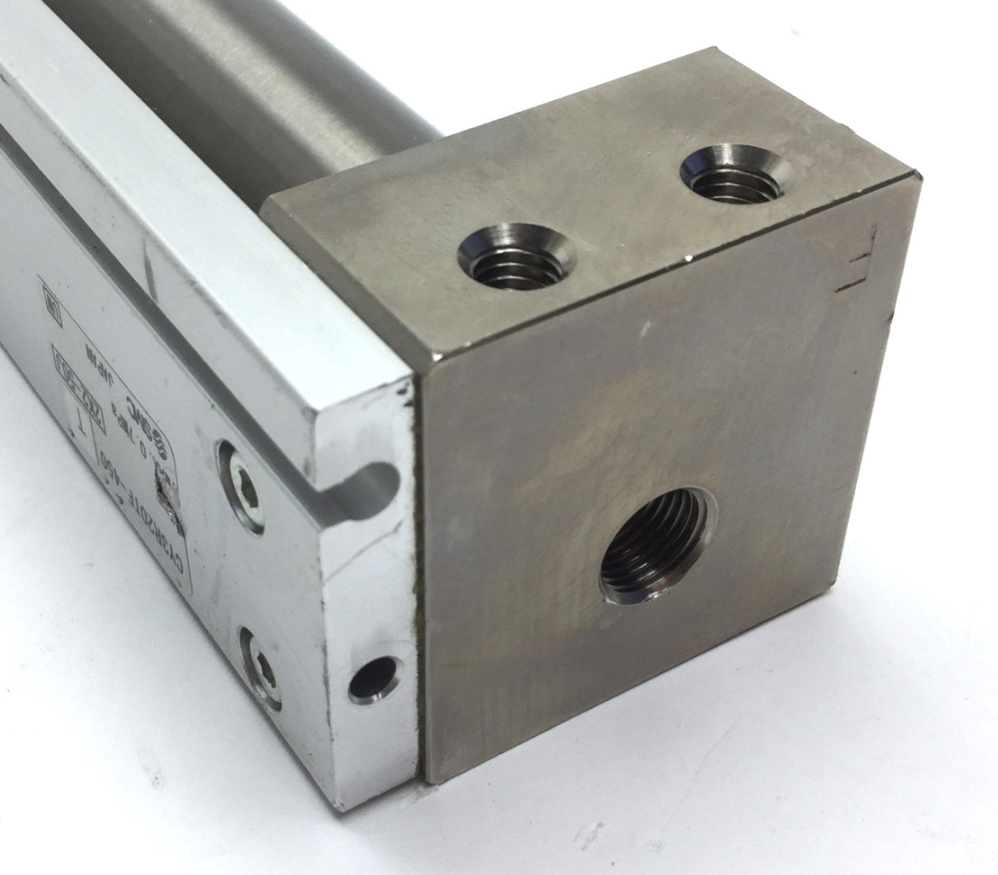 Used SMC CY3R20TF-450 Pneumatic Cylinder, Bore: 20mm, Stroke: 450mm, 1/8" NPT