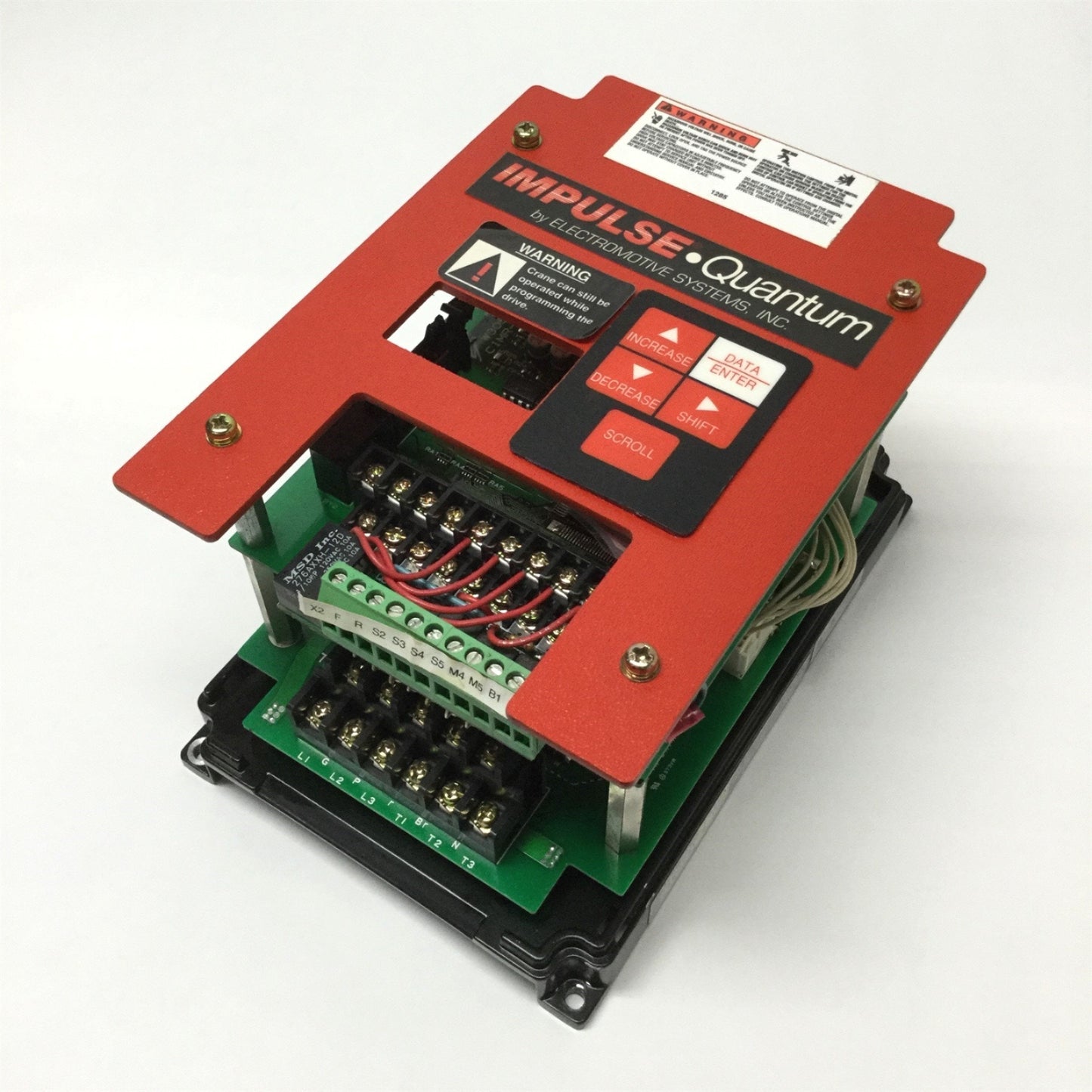 Used Magnetek 2007-QOC Impulse Quantum Open Crane Control Drive VFD 230VAC 3PH, 7.5A