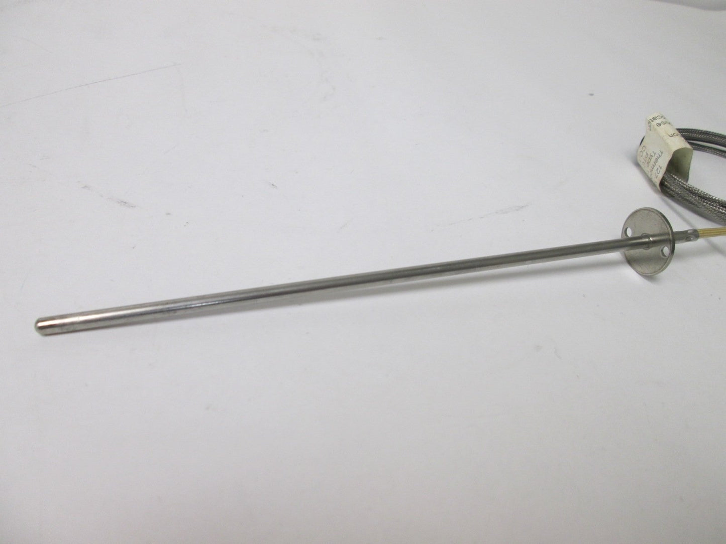 Used Watlow 25DTUGR096F 25 Flange Thermocouple, 8" Long x 3/16" Diameter, Type T