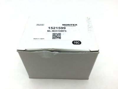 New Moritex ML-M2518MP5 CCTV Camera Lens, C-Mount, Focal Length 25mm, F 1.8-16