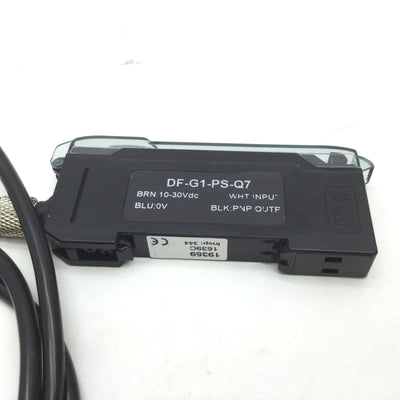 Used Banner DF-G1-PS-Q7 Dual Display Fiber Optic Amplifier 10-30VDC DC 1 PNP Output