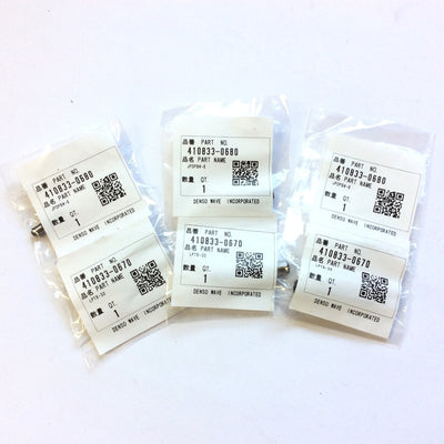 New Lot of 3 Denso Wave Inc. 410833-0680, 410833-0670 Steel Locating Pins, Robot