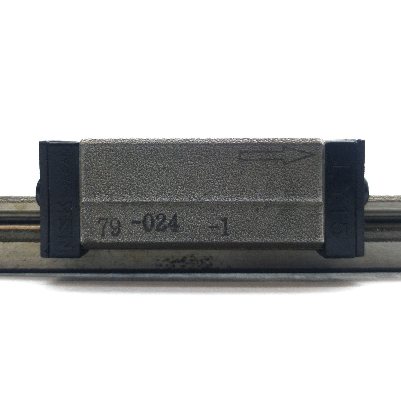 Used NSK LY15-79-024 Two Linear Bearing Blocks on Rail, 34 x 40mm Blocks, 340mm Rail