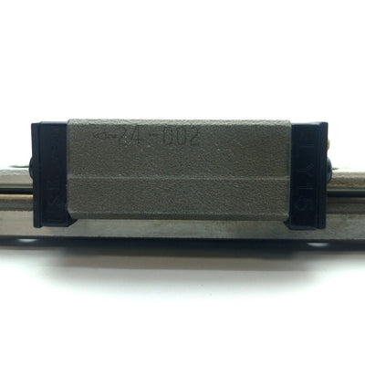 Used NSK LY15-24-002 Two Linear Bearing Blocks on Rail, 340mm Rail, 34 x 40mm Blocks