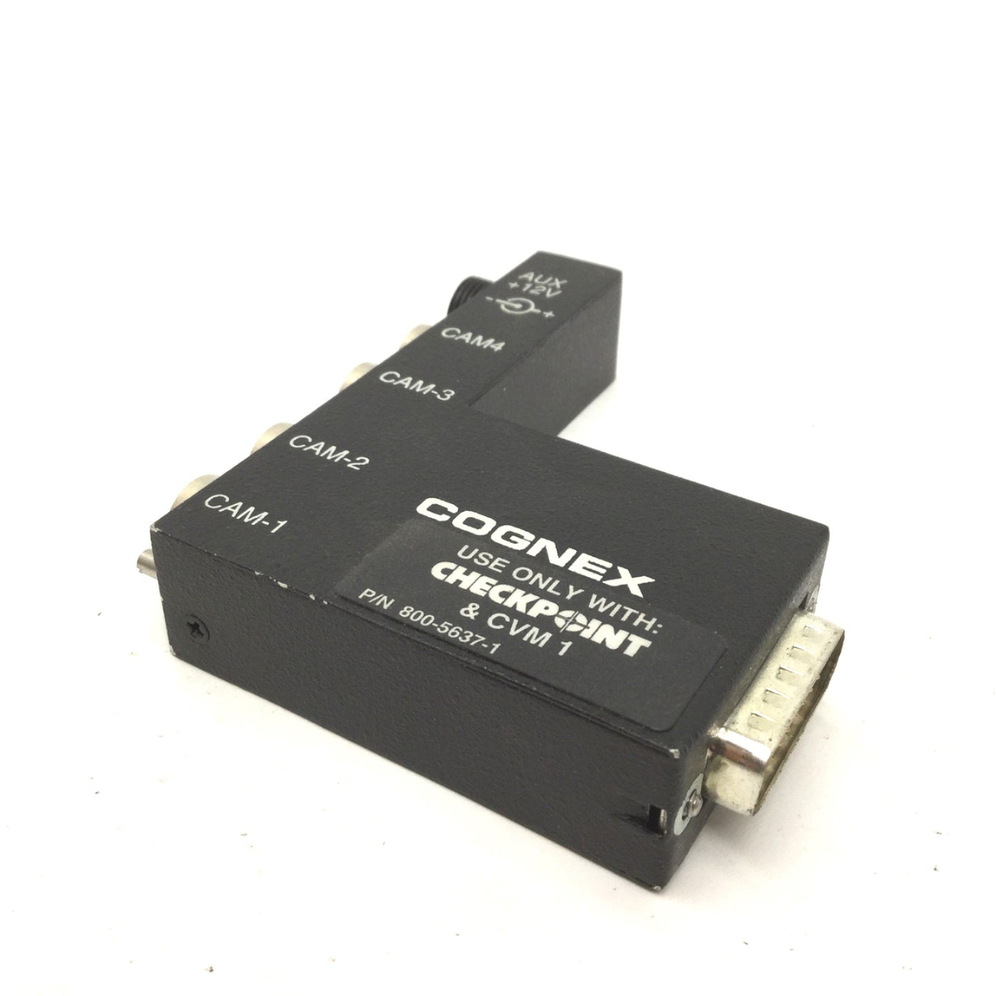 Used Cognex 800-5637-1 Camera Breakout Box, Goes to Checkpoint and CVM1