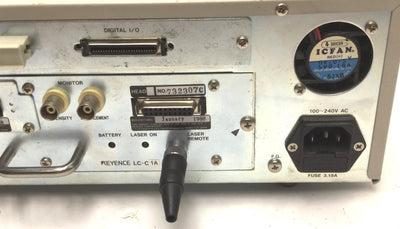 Used Keyence LC-C1A LC-2400A Laser Displacement System 100-240VAC 3.15A Includes Key