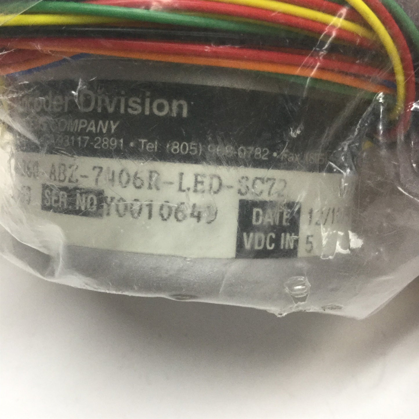 New BEI E25BB-4H-SB-360-ABZ-7406R-LED-SC72 Incremental Optical Encoder 360cycle/rev
