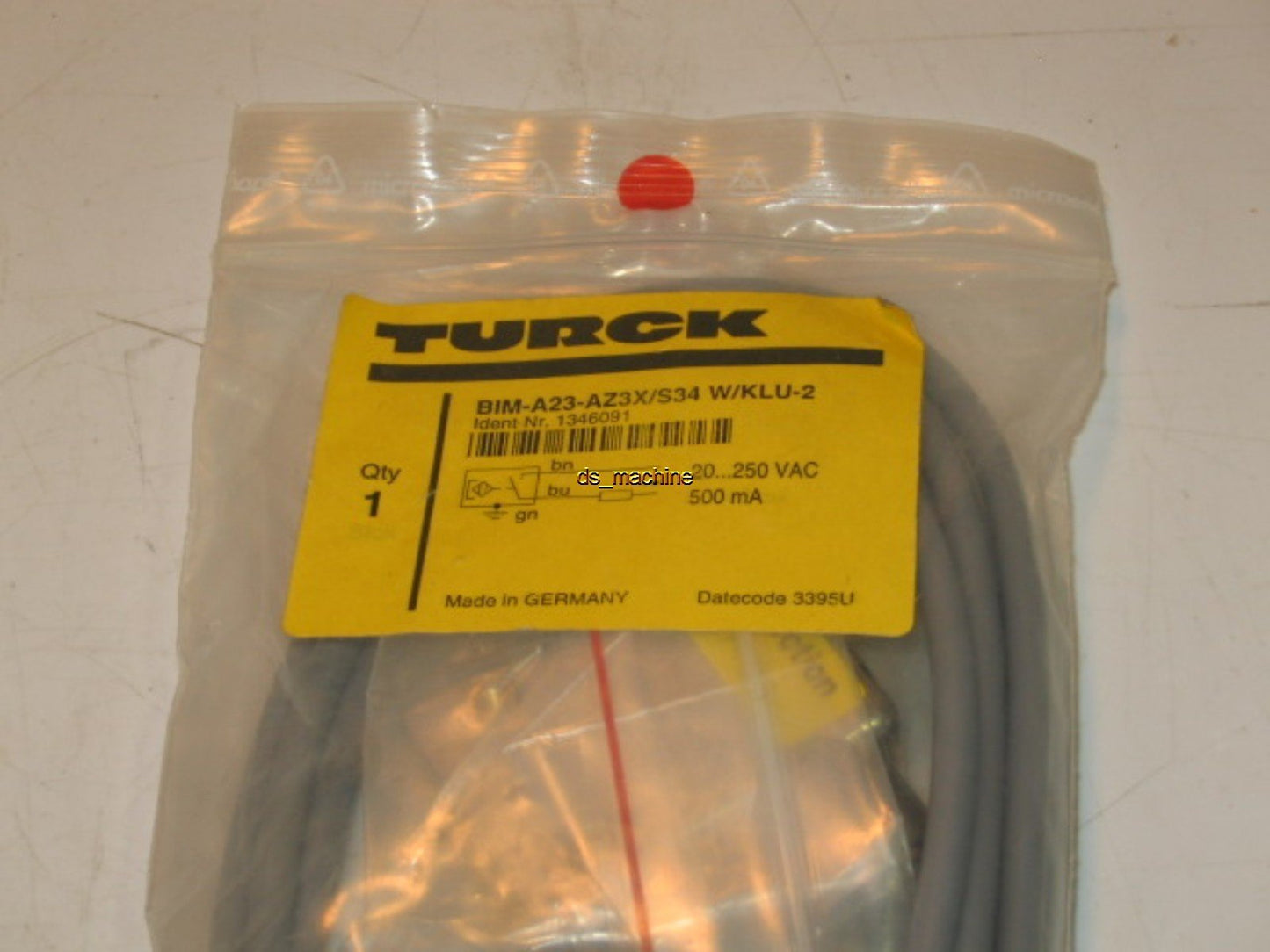 New Turck BIM-A23-AZ3X/S34 W/KLU-2 Inductive Proximity Sensor 20-250v NO 1346091