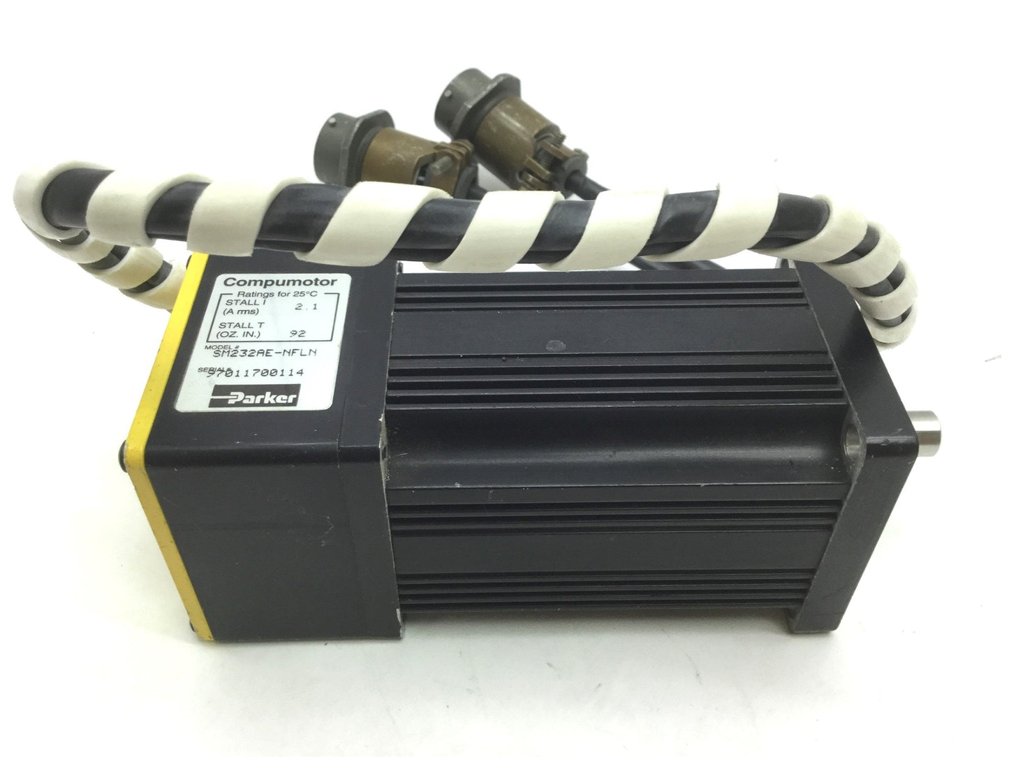 Used Parker SM232AE-NFLN Compumotor Servo Motor & Cables Torque 92ozin NEMA 23