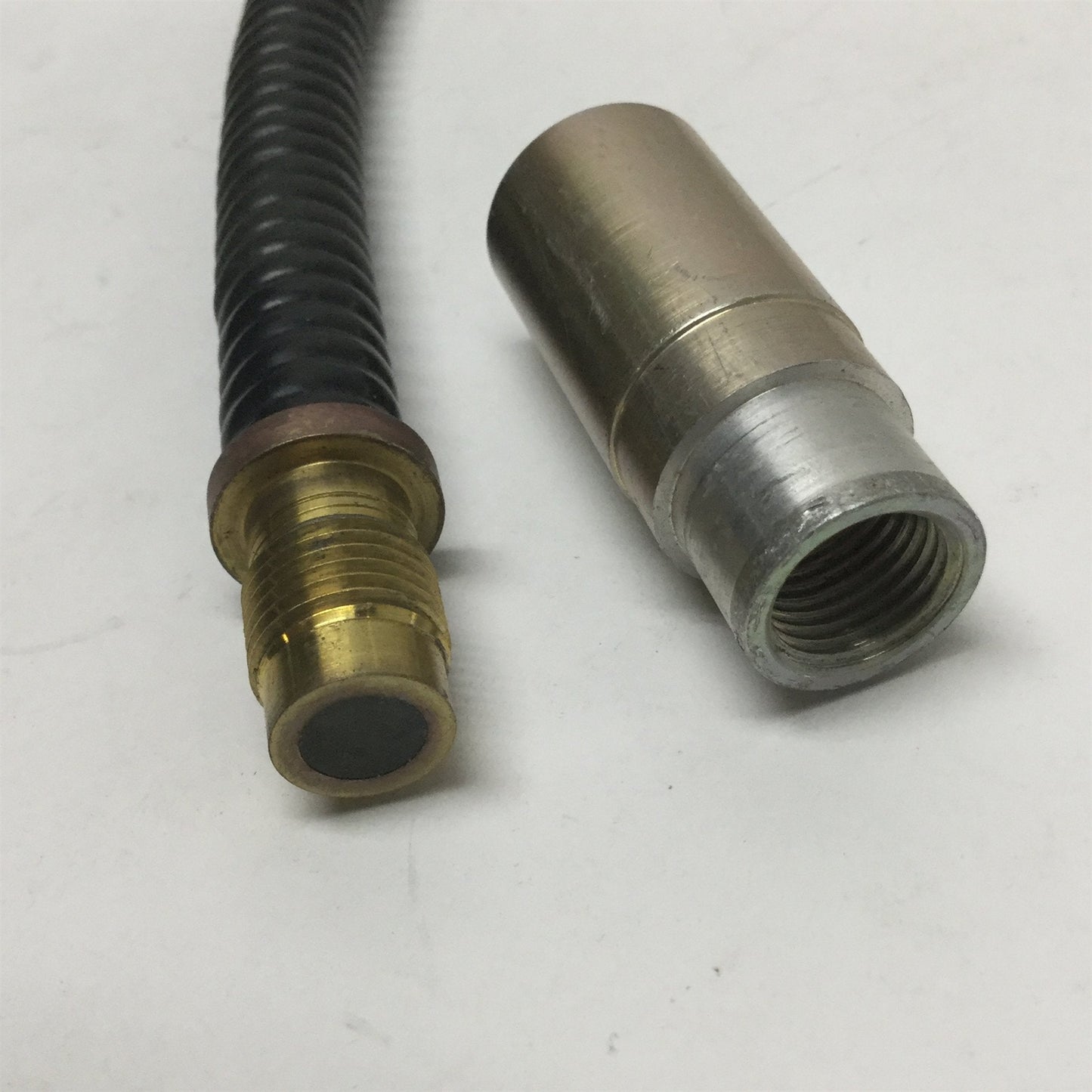 Used Leeds Flexible Fiber Optic Microscope Light Ring, 50mm ID, 5/8" Input, 30" Long