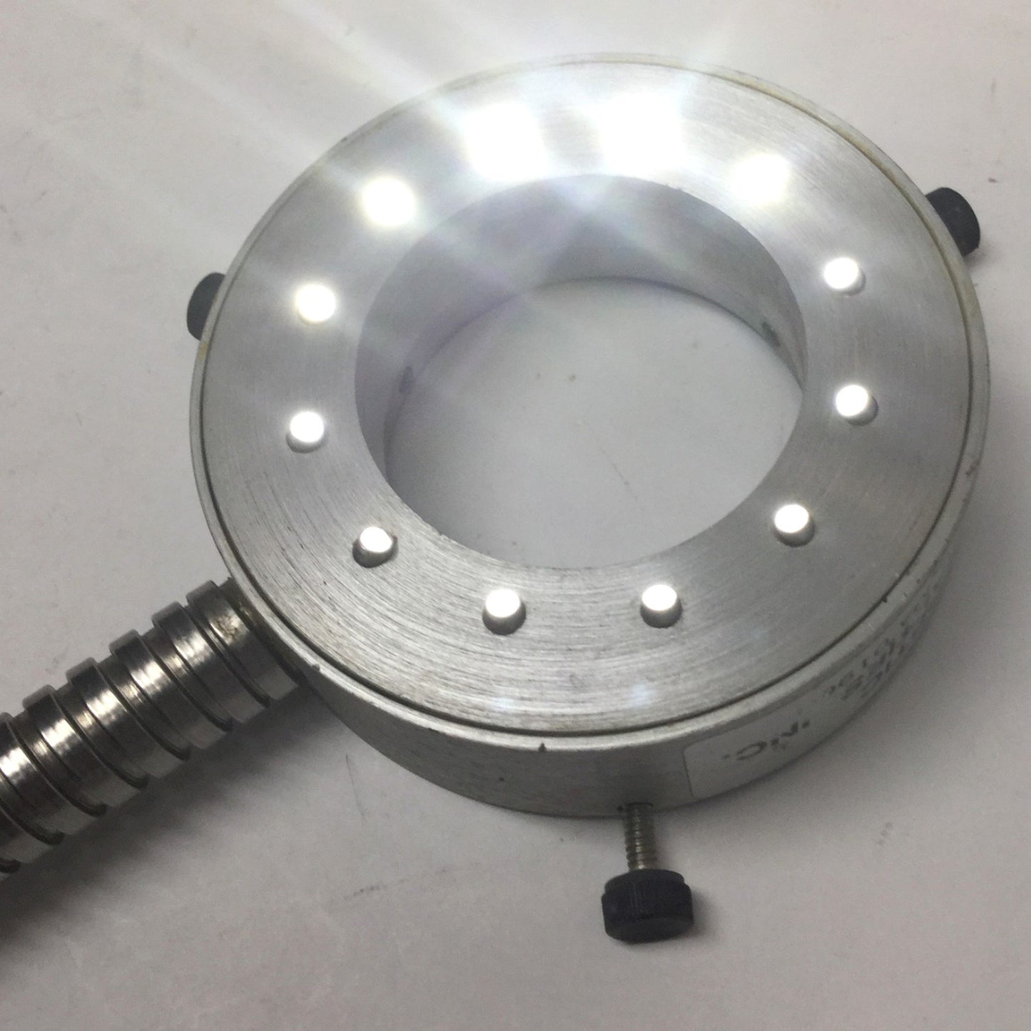 Used Fiberoptic Specialties Fiber Optic Ring Light Guide, 5/8" Input, 2" ID, 36" Long