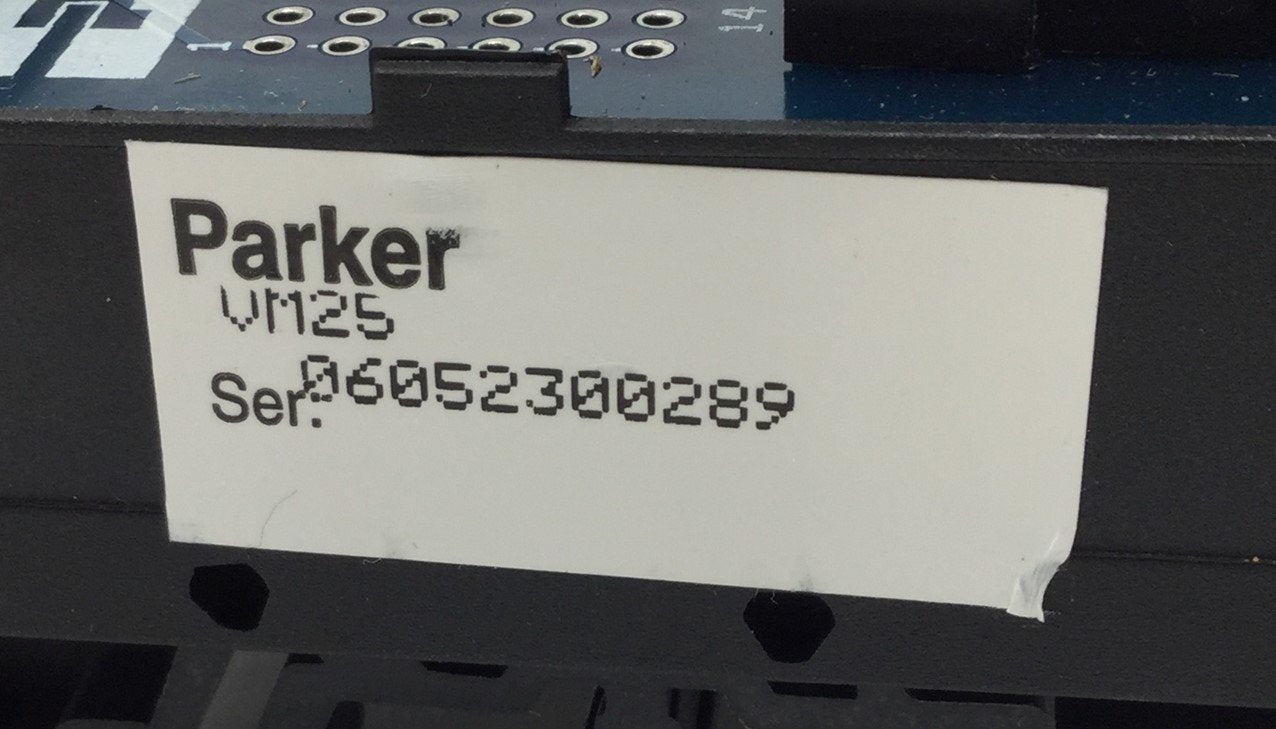 Used Parker VM25 PLC Breakout Board, DB25 to Screw Terminals, DIN Rail, With Cable
