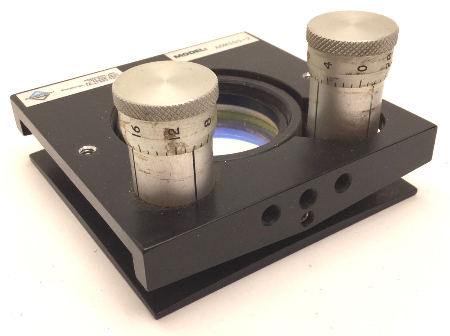 Used Aerotech AOM105-2 Gimbal Manual Optical Mount Range: ±5° 1-3/4" Clear Aperture