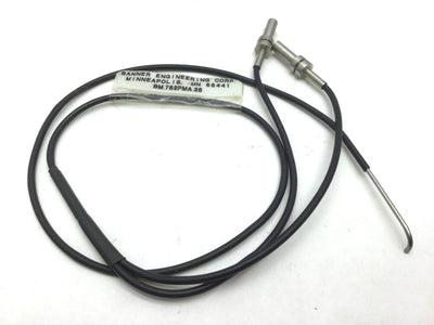 Used Banner BM.752PMA.25 Bifurcated Fiber Optic Cable Right Angle Probe, In: 4.6mm