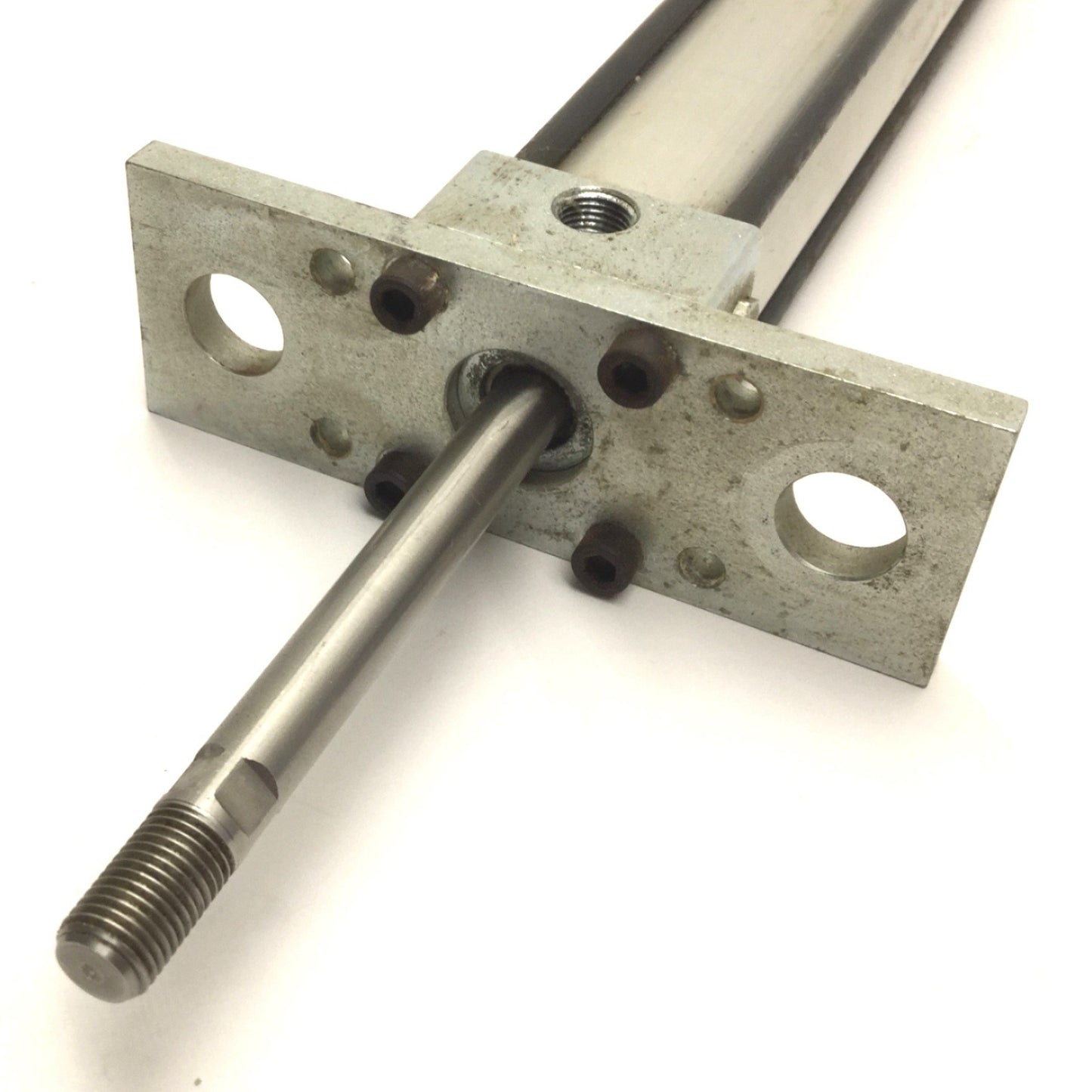 Used PHD TS041X18-E-H4 Pneumatic Cylinder, 18" Stroke, 1/8" NPT, 3/8" Shaft