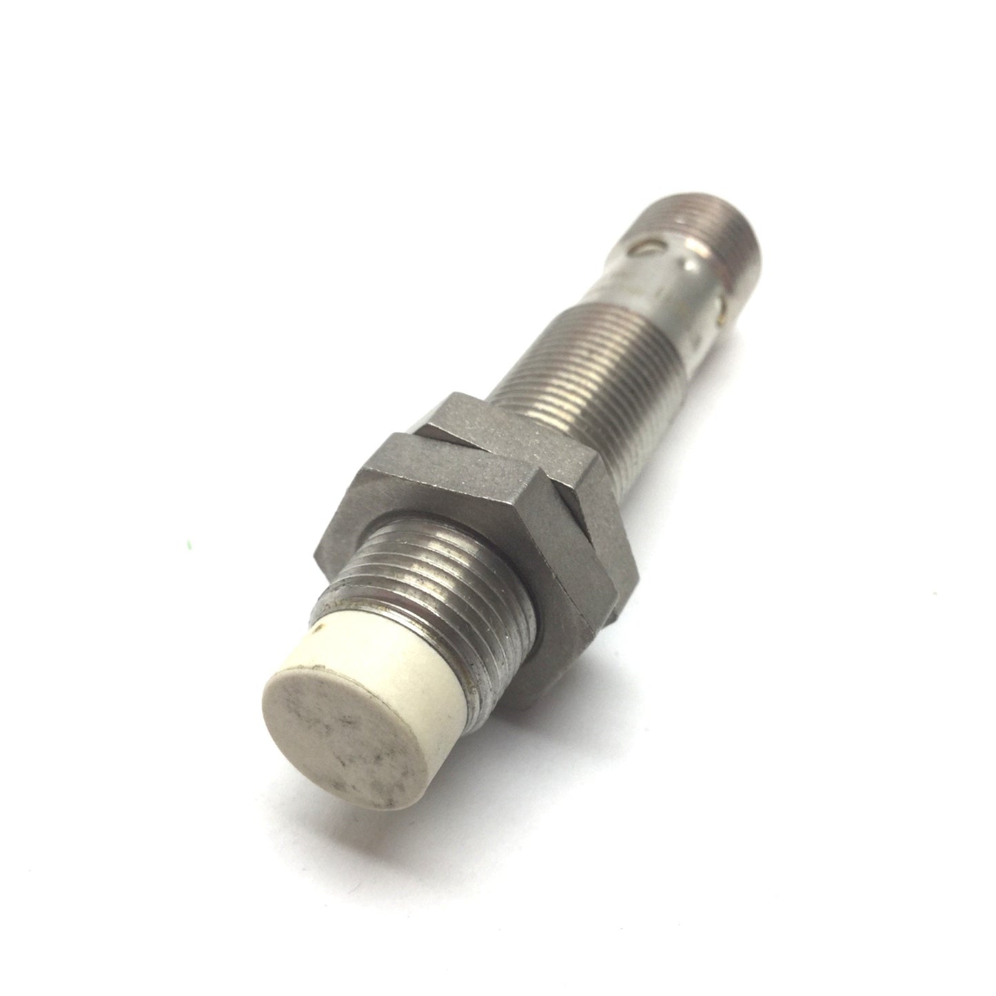Used IFM Efector IF5811 Inductive Proximity Sensor, Range: 7mm, Power: 10-30VDC, Barrel: M12