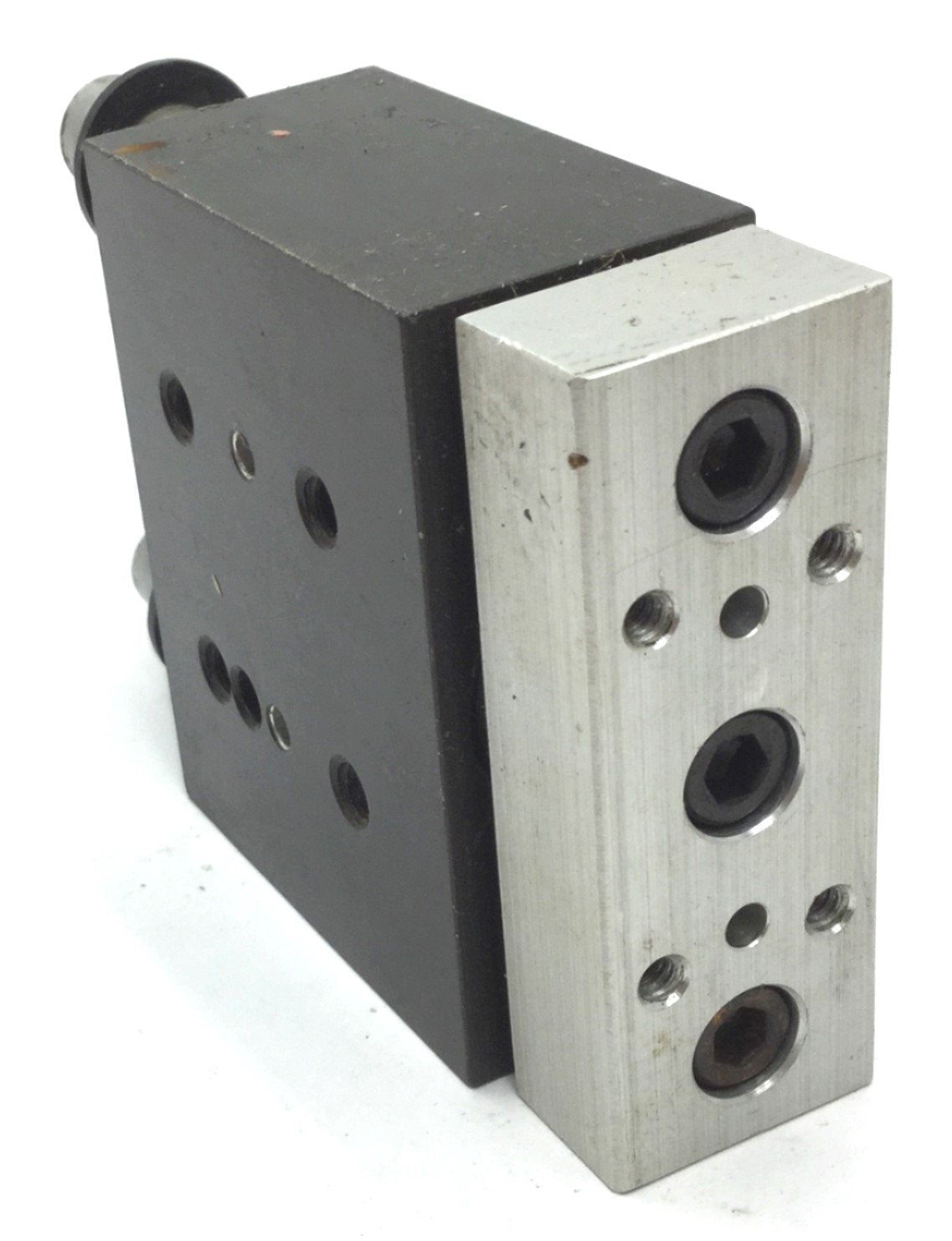 Used PHD SA033X1/2-J1-Q6-R1 Pneumatic Guided Cylinder, Stroke: 1", Ports: 10-32