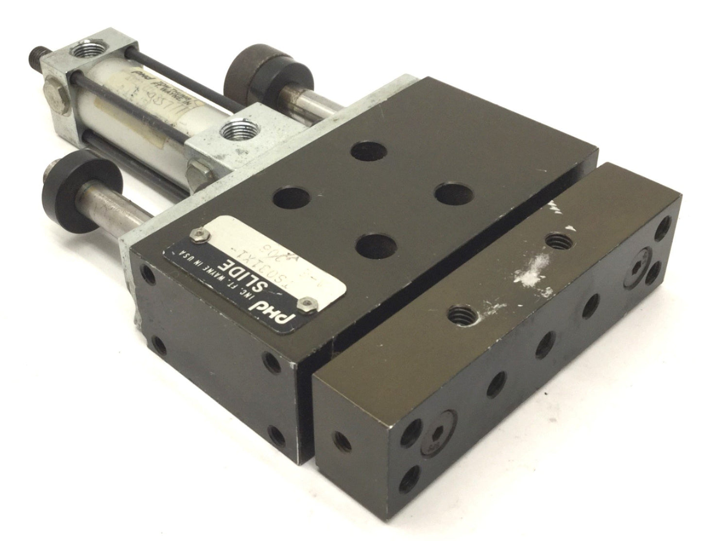 Used PHD TS031X1-A-E Pneumatic Slide Cylinder, 1" Stroke, Bore: 1/2" (12mm)