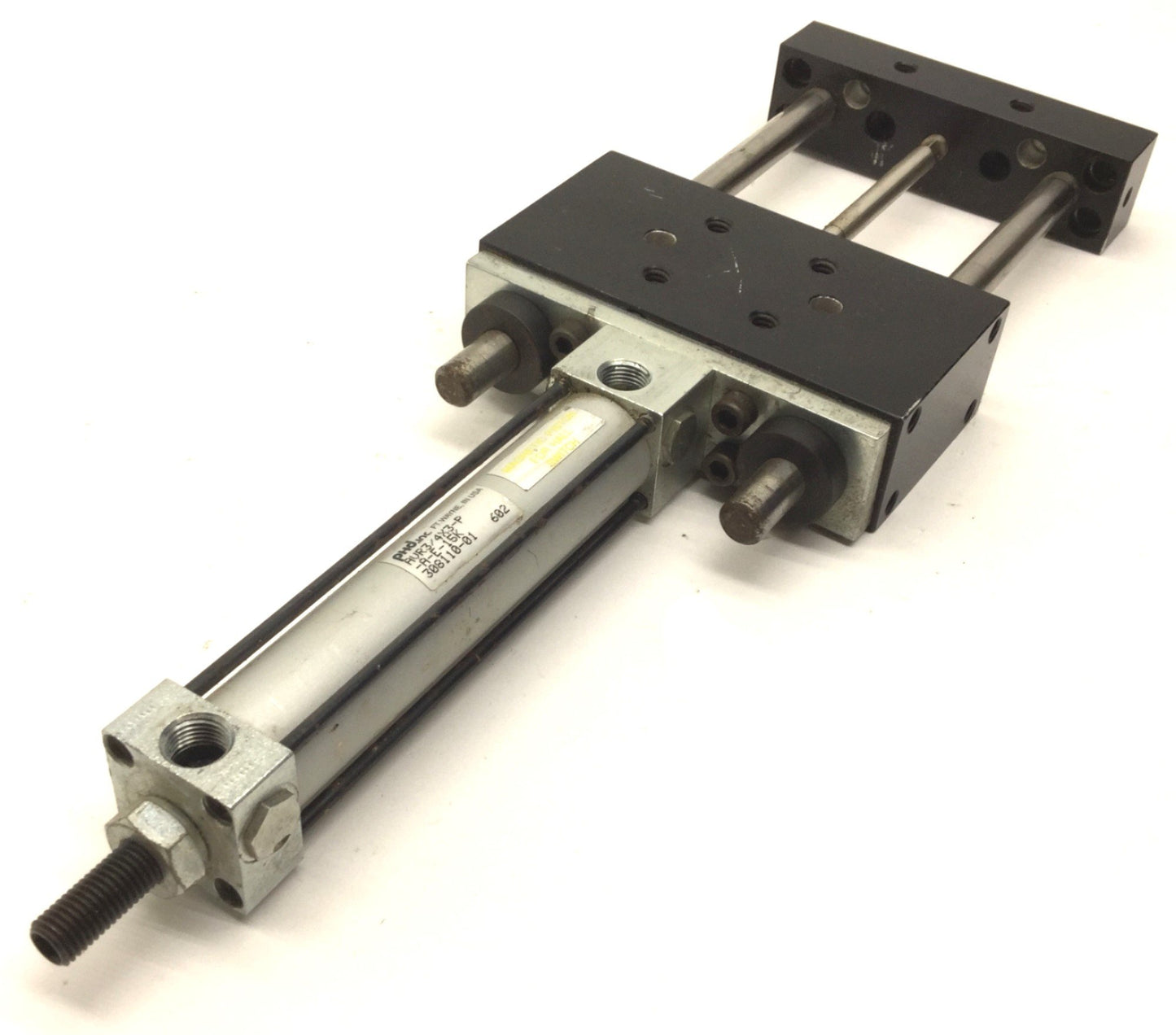 Used PHD TS031X3-A-E Pneumatic Slide Cylinder, 3" (75mm) Stroke, Bore: 3/4"