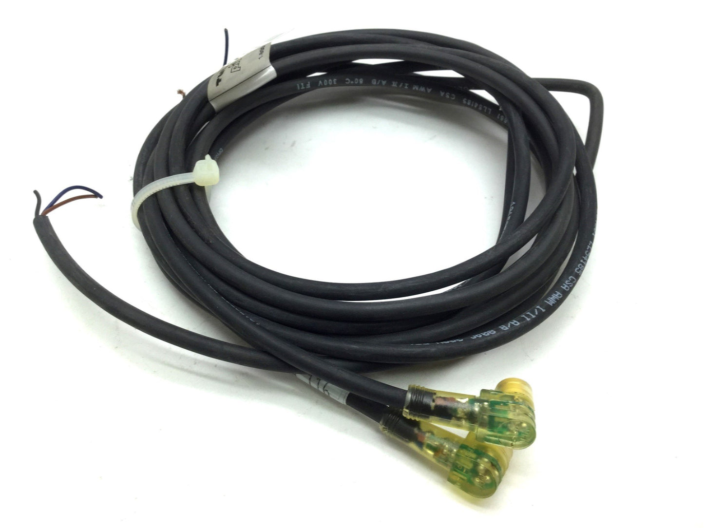 Used 19 Turck PKW 3Z-N7X2-2/S90 Cordset, Picofast Right, 3-Pin NPN LED Length Varies