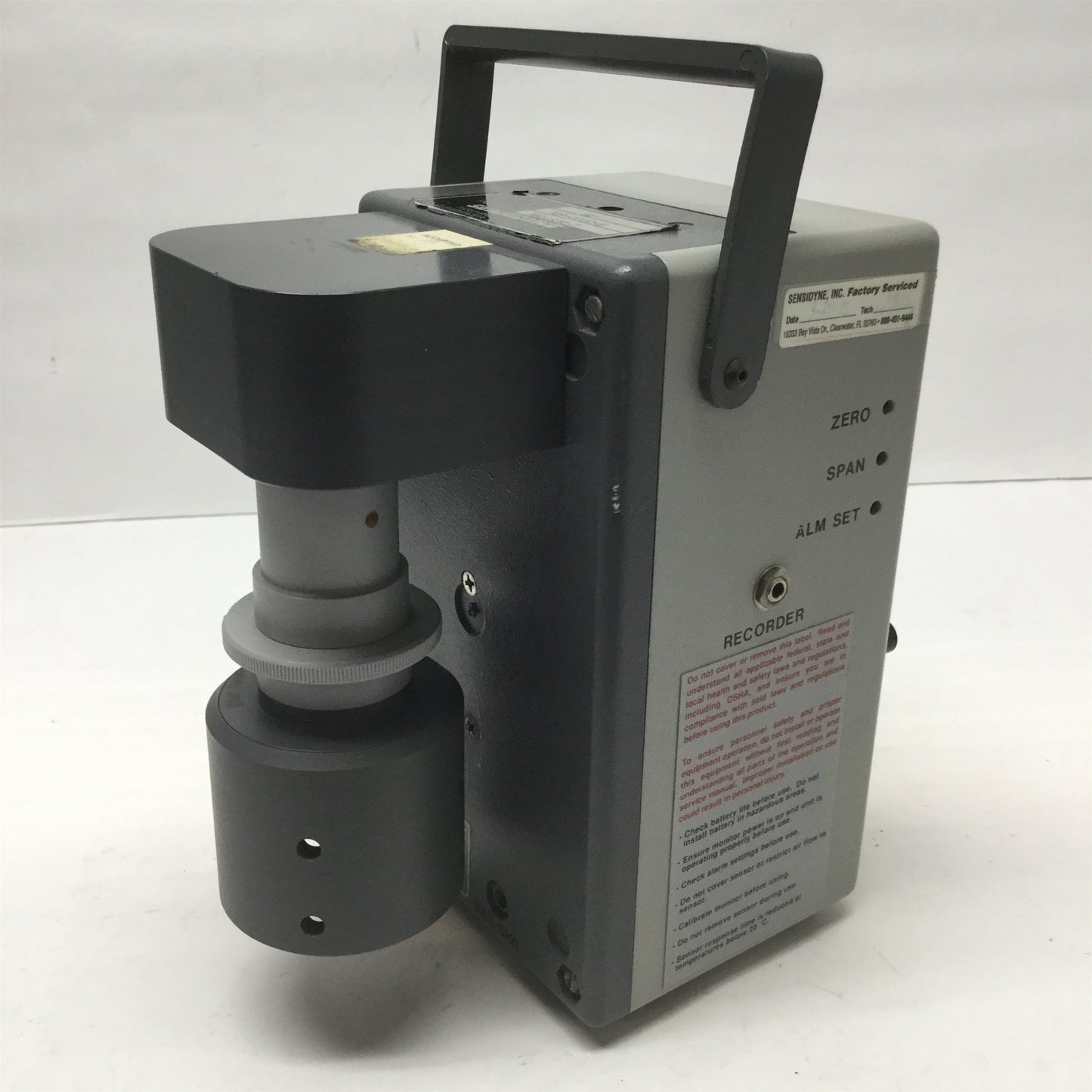 Used Sensidyne 7011834-7 HF Portable Hydrogen Fluoride Gas Detector Meter 0-10ppm