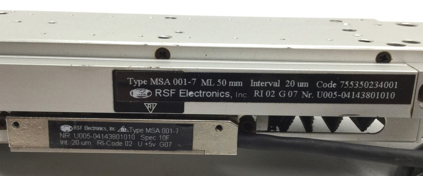 Used Parker CM232AE-00219 Motor, Linear Actuator & RSF Elektronik MSA001-7 Encoder