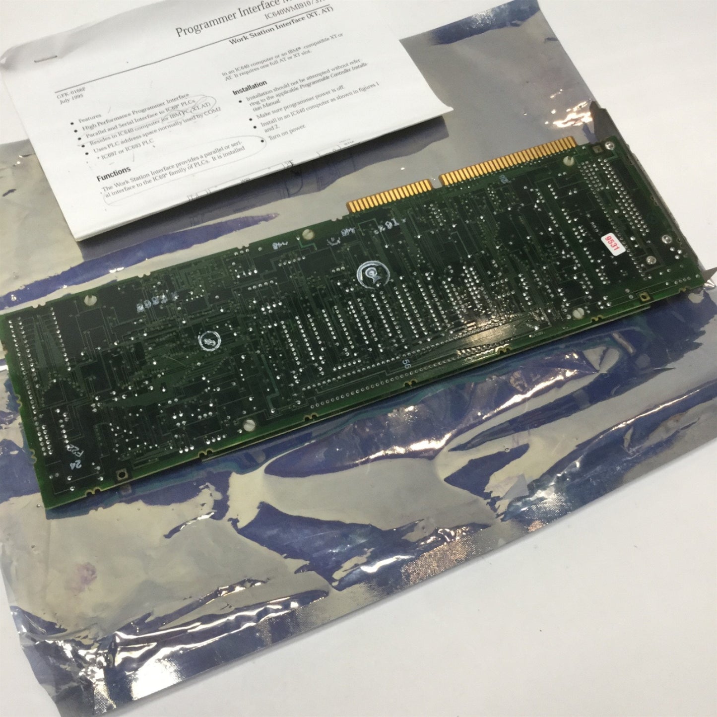 Used GE Fanuc IC640WMI910B Series 90-70 Work Station Interface Serial/Parallel, XT/AT