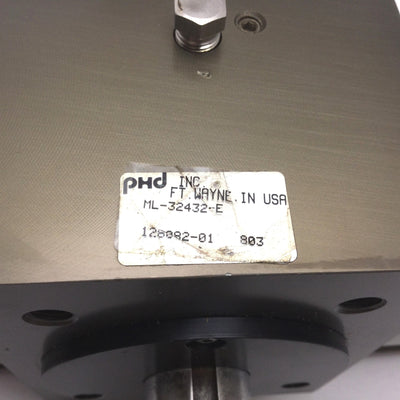 Used Phd ML-32432-E Rotary Actuator, Rotation: 45ø, Bore: ~1.5", Ports: 1/4" NPT