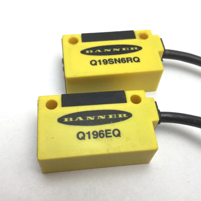 Used Banner Q19SN6RQ Q196EQ Photoelectric Sensor, 10-30VDC, NPN, 10' Range