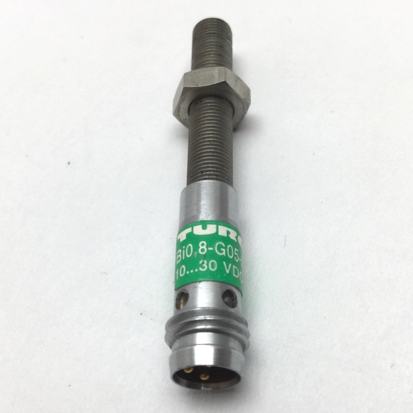 Used Turck Bi0.8-G05-AP6X4-V1331 Proximity Sensor, Range: 0.8mm, PNP Output, 10-30VDC