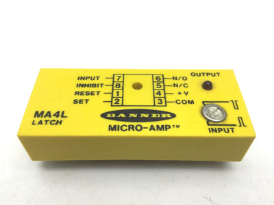 Used Banner MA4L Micro Amp Logic Module, Supply Voltage: 10-30VDC 20mA, No Base